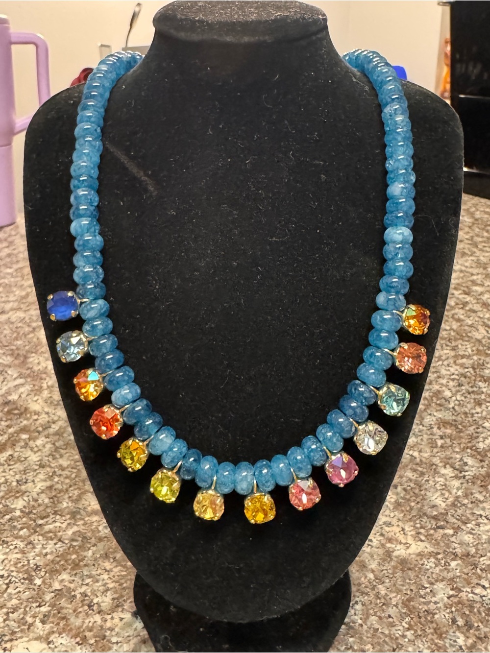 Tova Bonnie Necklace in Custom Blue Bohemian.